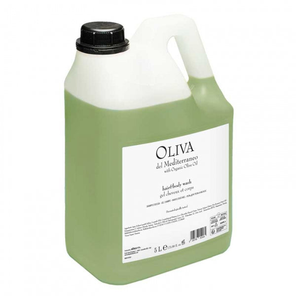 Shampooing et Gel Douche, Recharge 5 L - Oliva del Mediterraneo