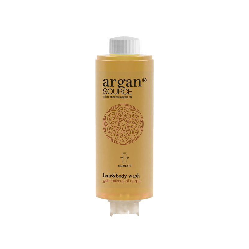 Distributeur Shampooing et Gel Douche, 320 ml - Argan Source