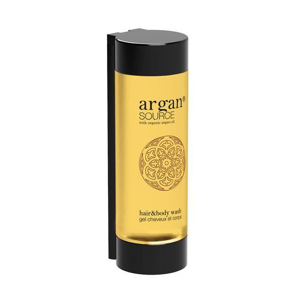 Distributeur jetable Shampooing et Gel Douche, 350 ml - Argan Source