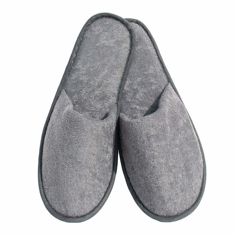 Kit d'Accueil Chaussons Gris en éponge fermés - 20 paires