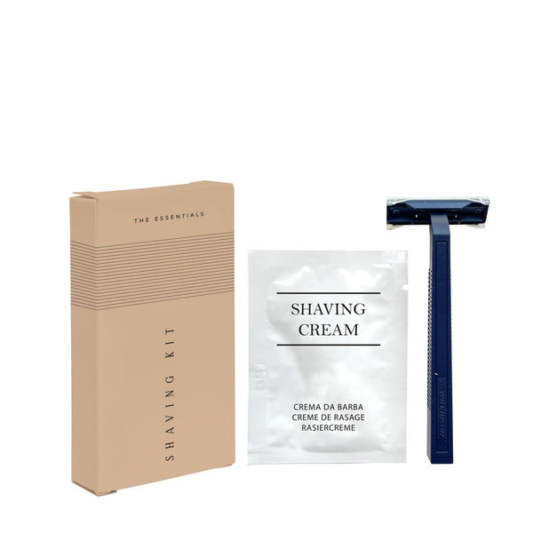 Shaving kit in Kraft-paper carton