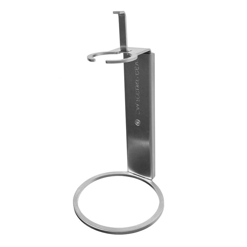 Soporte de pared de acero inoxidable plata mate para dispensador de 500 ml