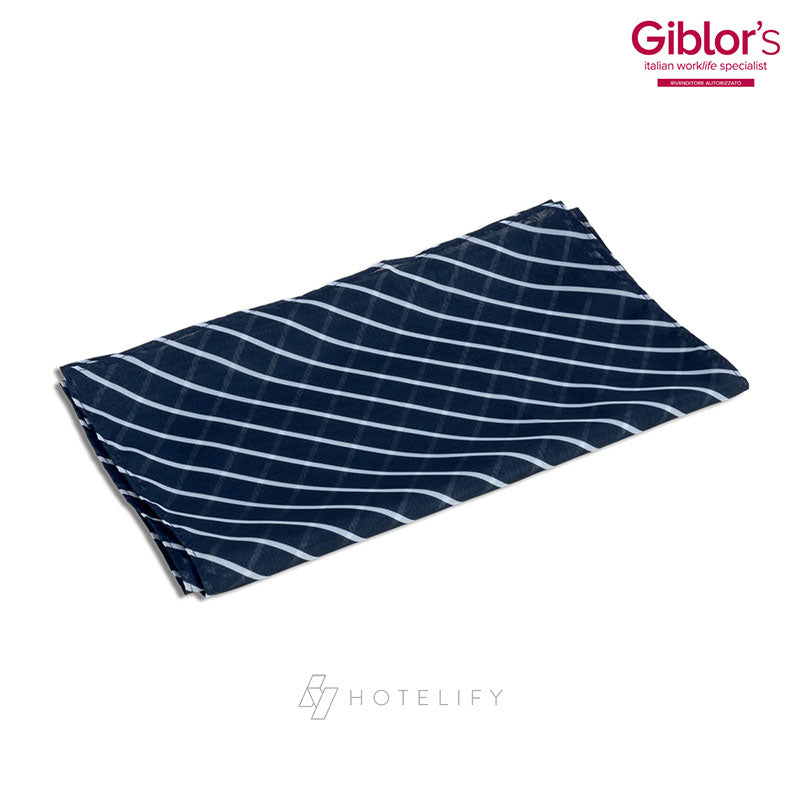 Foulard Pois, Colore Blu Rigato - Giblor's