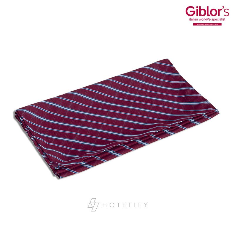 Foulard Pois, Colore Bordeaux Rigato - Giblor's