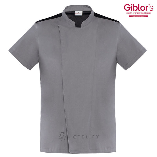 Veste de Chef Homme Thiago, Grise, Taille 4XL - Giblor's