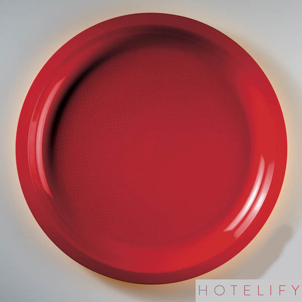 Piatto Tondo Grande, colore Rosso China - Goldplast