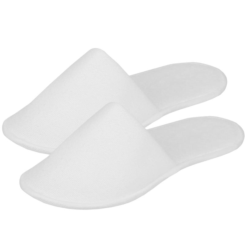 Chaussons SMOOTH en éponge blanche, bout fermé, 90 paires