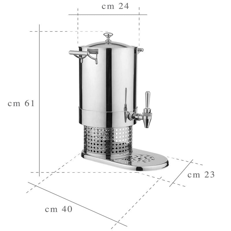 Distributore Bevande Calde Con Resistenza Elettrica 8 Lt, buffet Inox - Pintinox