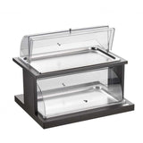 Alzata 2 Piani Con Doppia Cupola Refrigerata, Wengé, buffet Classic - Pintinox