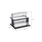 Alzata 2 Piani Doppia Cupola Con Vassoi Per Pasticceria, Wengé, buffet Classic - Pintinox