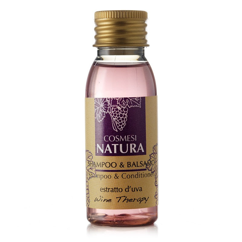 Shampoo e Balsamo 30 ml, estratto D'Uva - Cosmesi Natura Wine Therapy