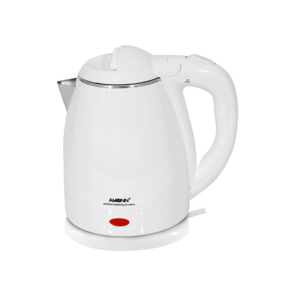 White steel kettle