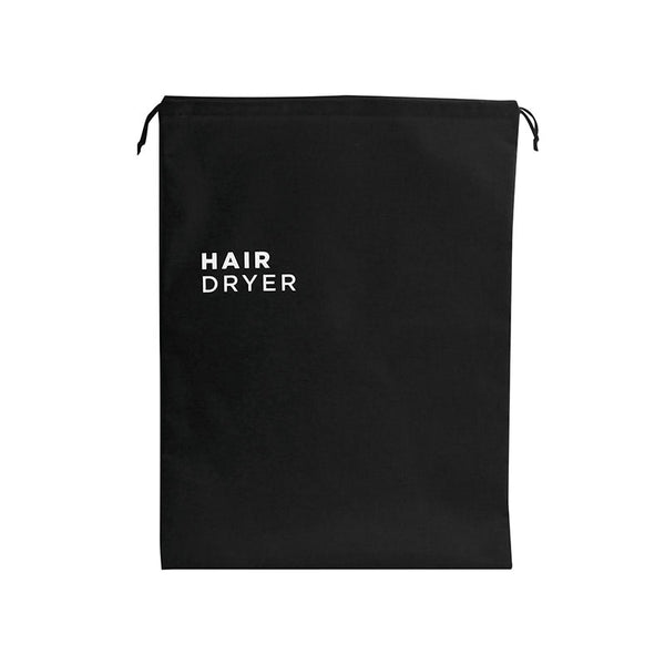 Sachet sèche-cheveux en coton noir