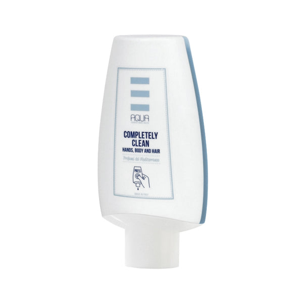 Distributeur jetable de Savon mains et corps et cheveux, Parfum de la Méditerranée 300 ml - Aqua