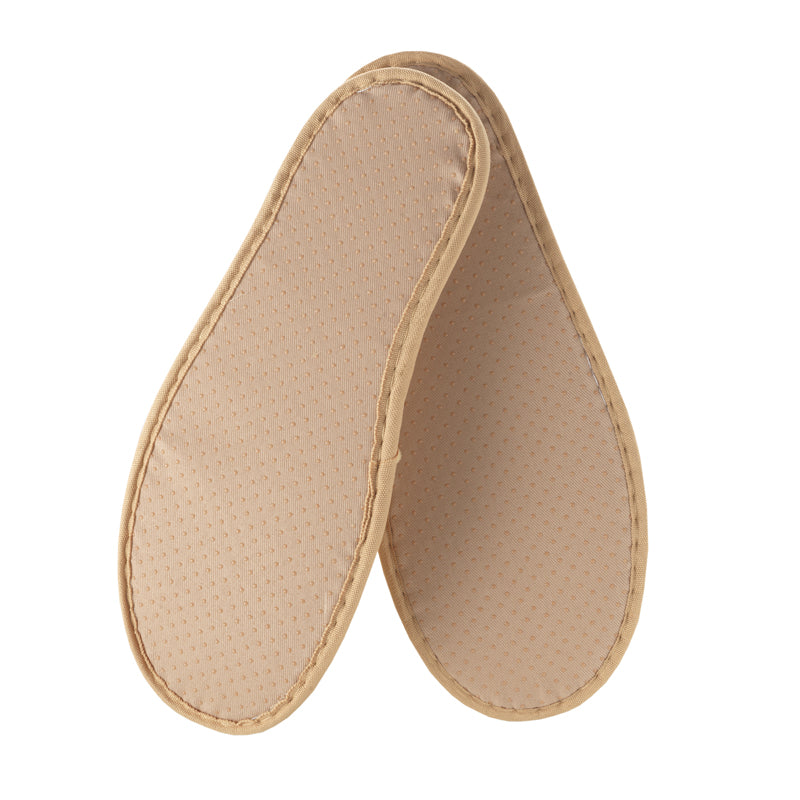 Zapatilla LUJO DELICADA cerrada, en esponja, Felpa suave, Beige