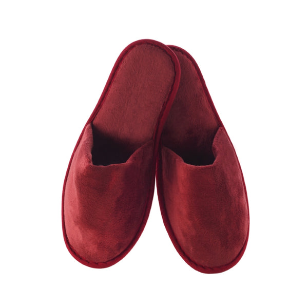 Slipper Luxury aus Frottee, rot, geschlossen