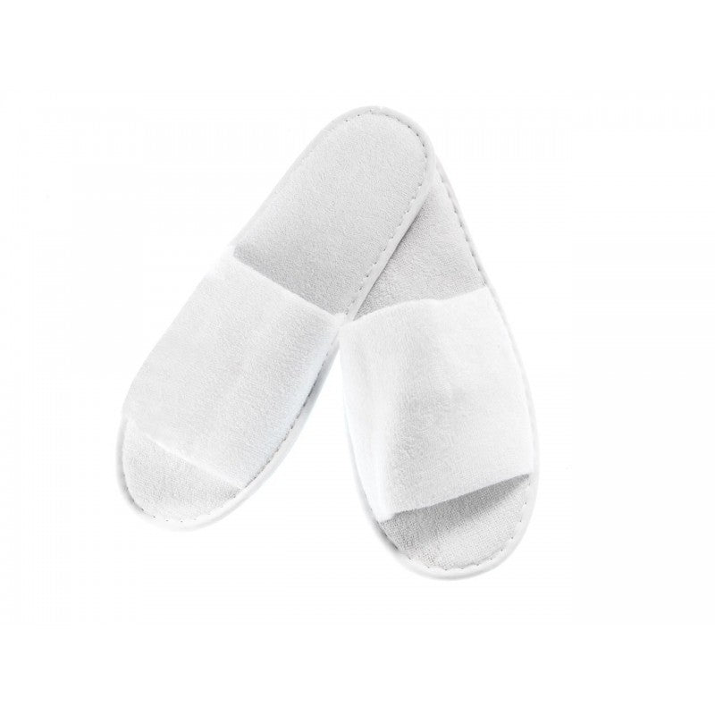 TERRY TOWELLING OPEN TOE SLIPPERS