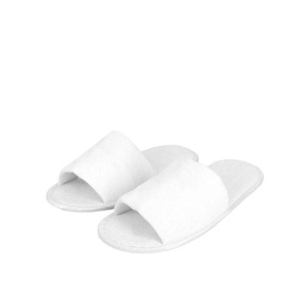 TERRY TOWELLING OPEN TOE SLIPPERS