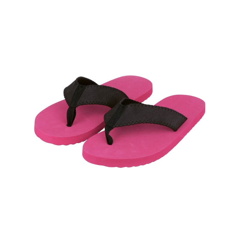 Tongs Fuchsia en Caoutchouc Rigide, Modèle Femme