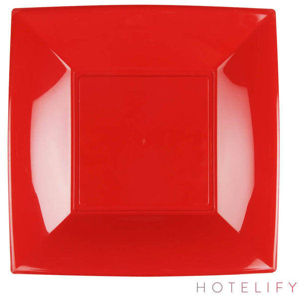 Piatto Grande Nice, colore Rosso China - Goldplast