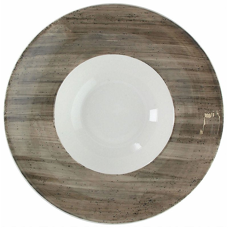 Piatto Fondo Gourmet Ø cm 27, colore Grigio, collezione B-Rush Grey - Tognana Porcellane