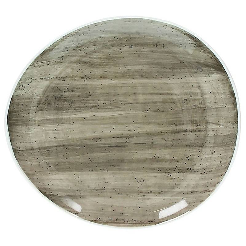 Piatto Dessert cm 20,2x18,5, colore Grigio, collezione B-Rush Grey - Tognana Porcellane