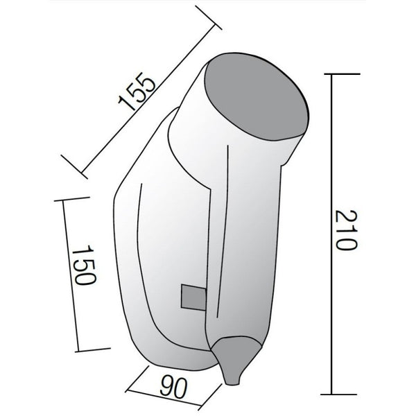 Asciugacapelli 1200 W, 2 velocità