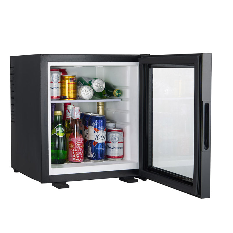 Minibar pour Hôtels 25L Silencieux, Porte vitrée, Thermoélectriques