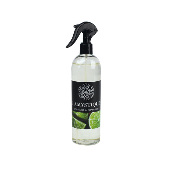 Parfum D'Intérieur Spray Pour Ambiance Et Tissus, Bergamote Et Pamplemousse 500 Ml - Lamystique