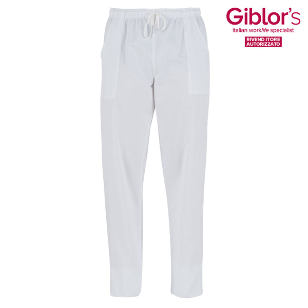 Pantalone Pitagora, colore Bianco - Giblor's