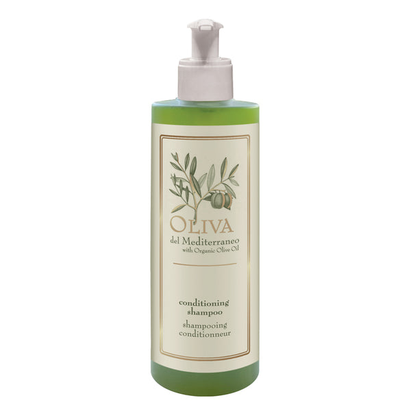 Distributeur rechargeable Real Shampooing e Après-Shampooing, 400 ml - Oliva del Mediterraneo