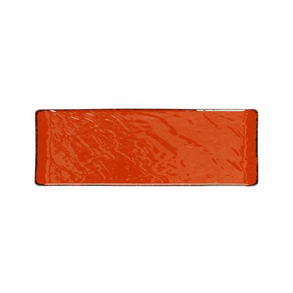 Piatto Rettangolare cm 30x10, colore Arancio, collezione Veggie - Tognana Porcellane