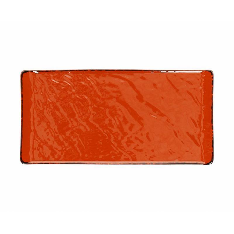 Piatto Rettangolare cm 30x15, colore Arancio, collezione Veggie - Tognana Porcellane