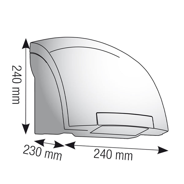 Asciugamani Elettrico In Abs Bianco