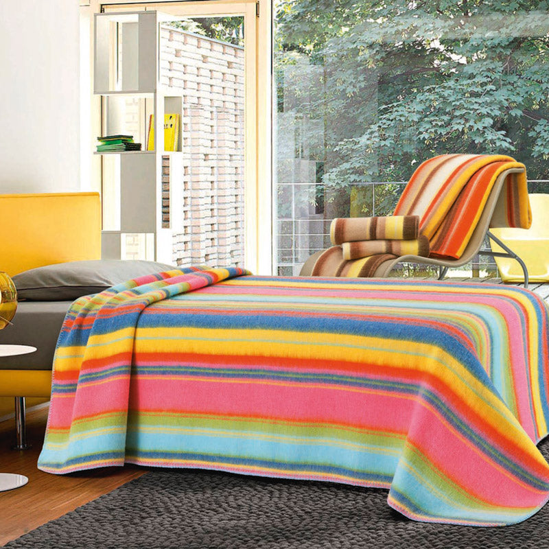 Couverture Arcobaleno bord velours