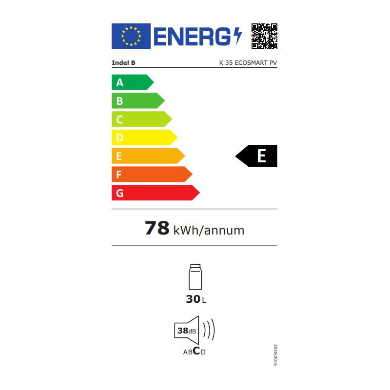 Minibar K35 Ecosmart, porte Vitrée, à Compression - Indel B