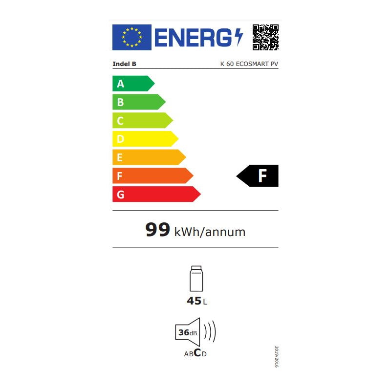 Minibar a Compressore K60 Ecosmart con Porta Vetro - Indel B