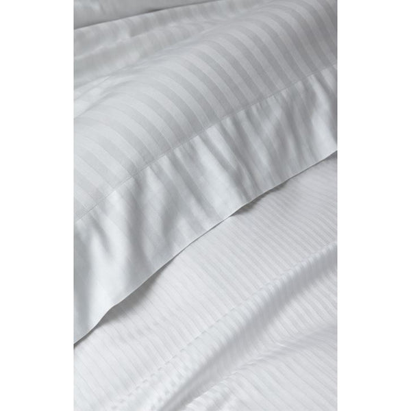 Housse de couette pour lit simple en satin ligné 300 fils, 180x240 cm - Frette