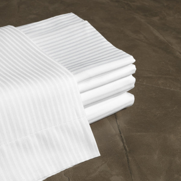 Drap pour lit simple en satin ligné 210 fils, 180x300 cm - Frette