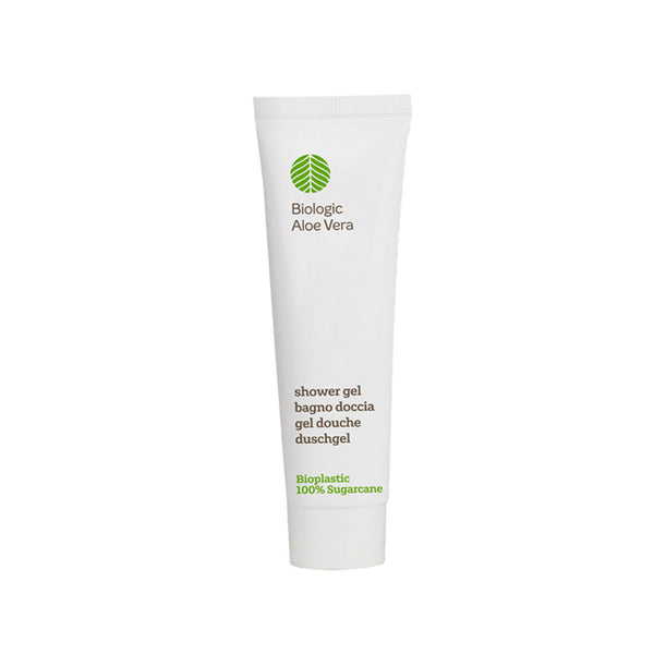 Gel Douche 30 ml, Aloe Vera, 100% Bioplastique de Canne à sucre - Green Leaf