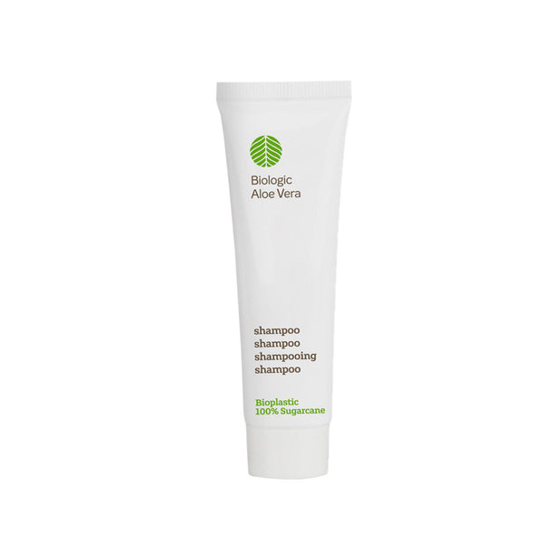 Shampooing 30 ml, Aloe Vera, 100% Bioplastique de Canne à sucre - Green Leaf