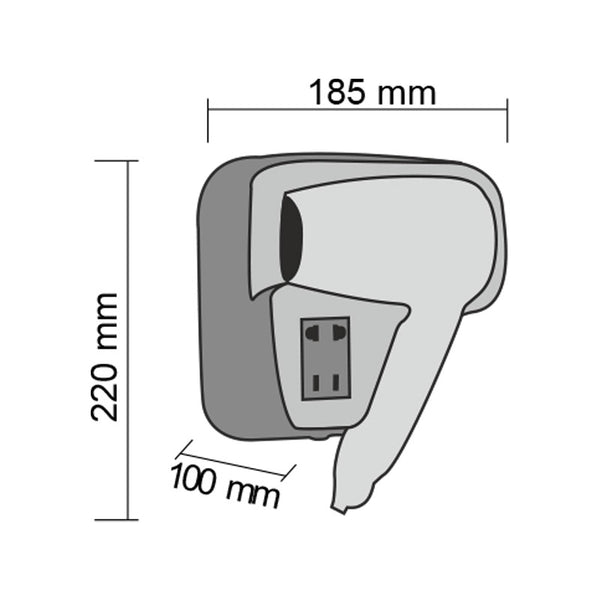 Asciugacapelli 1300 W, bianco