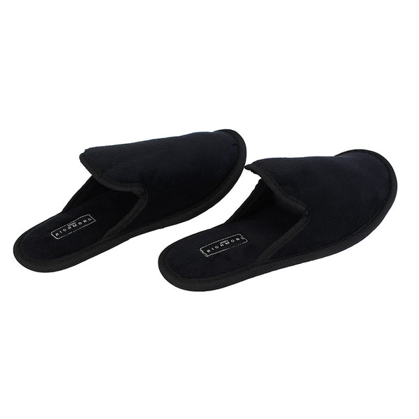 SLIPPER LUXURY AUS FROTTEE, SCHWARZ, GESCHLOSSEN - John Richmond