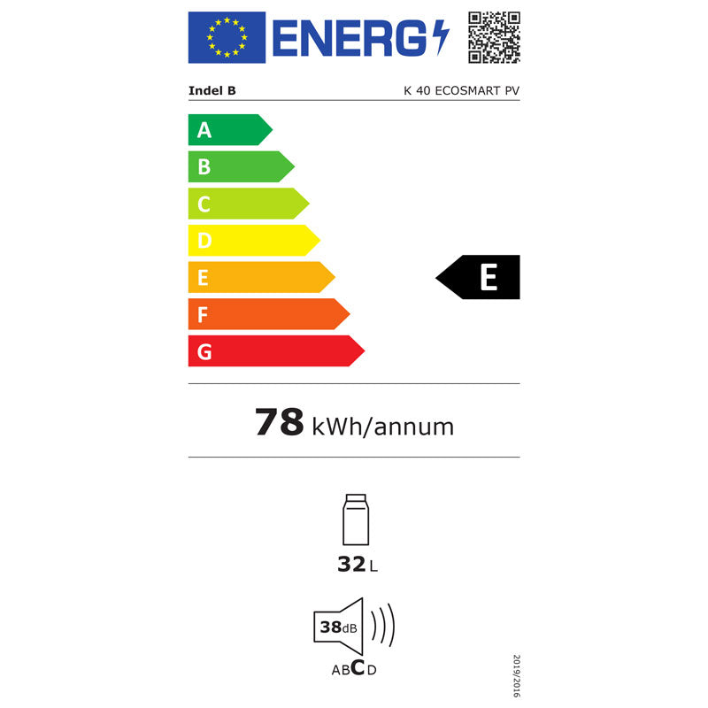 Minibar à Compression K40 Ecosmart avec porte vitrée sombre – Indel B