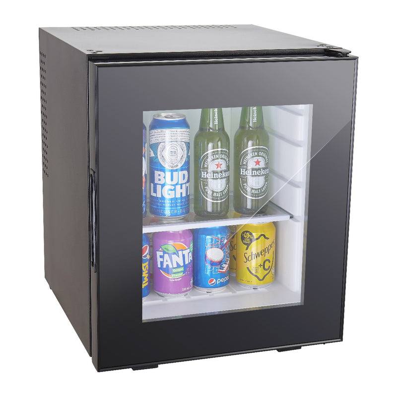 Minibar pour Hôtels 30L Silencieux, Porte vitrée, Thermoélectriques