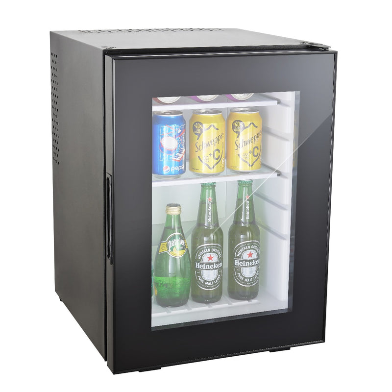 Minibar pour Hôtels 40L Silencieux, Porte vitrée, Thermoélectriques