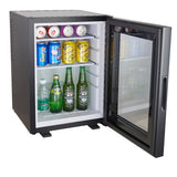 Minibar pour Hôtels 40L Silencieux, Porte vitrée, Thermoélectriques