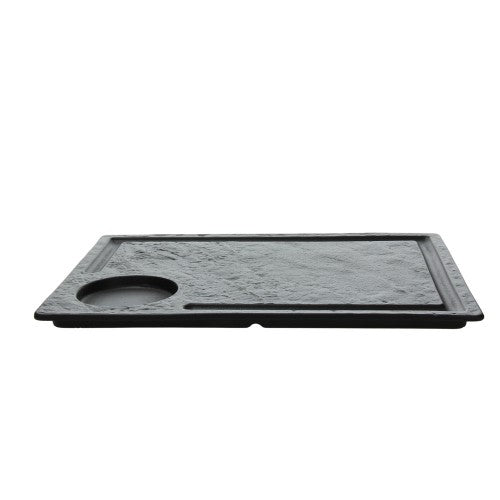 Piatto Bistecca Rettangolare 33x24 Black, collezione Vulcania - Tognana Porcellane